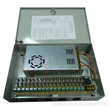 DC 12V,12A, 18 Output Central CCTV Power Supply,145W